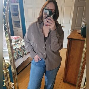 Brown Button-Up Shirt